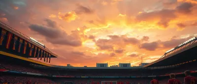 A hyper-realistic editorial shot of a preseason football match on a sun-drenched pitch, two anonymous players mid-air...